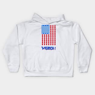 Pong Beer American Flag T shirt 4th of July Men Women Merica USA T-Shirt Kids Hoodie